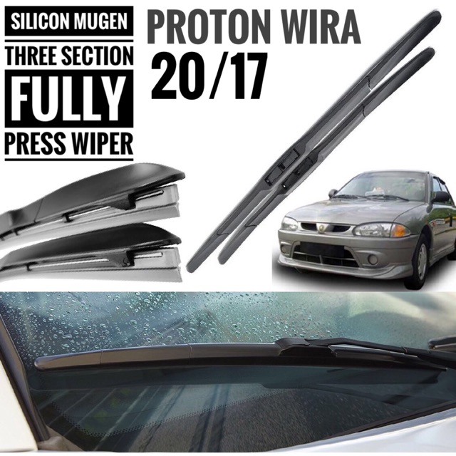 Proton Wira Silicon Wiper Three Section Fully Press 20/17 1 Set 2 piece Shopee Malaysia