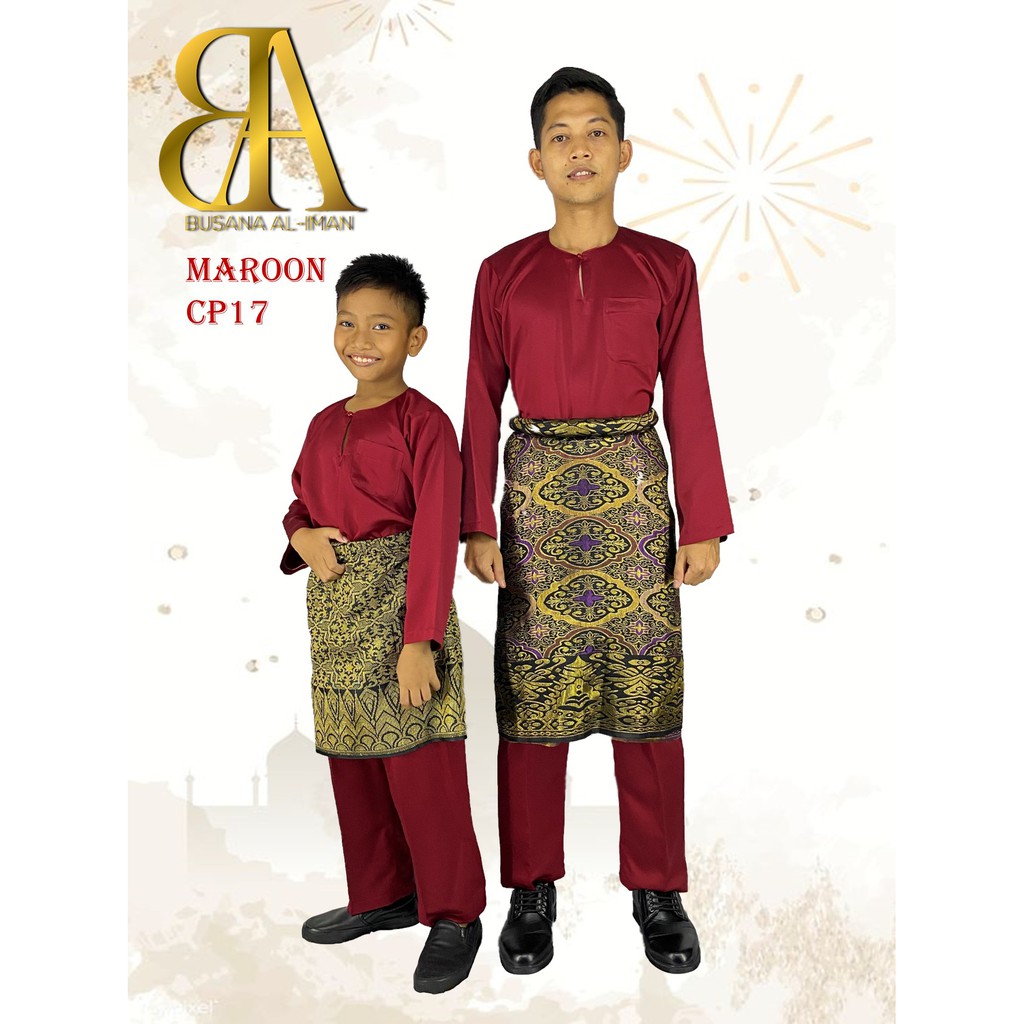  BAJU MELAYU BUDAK  DAN DEWASA TELUK BELANGA IMAN 2022 