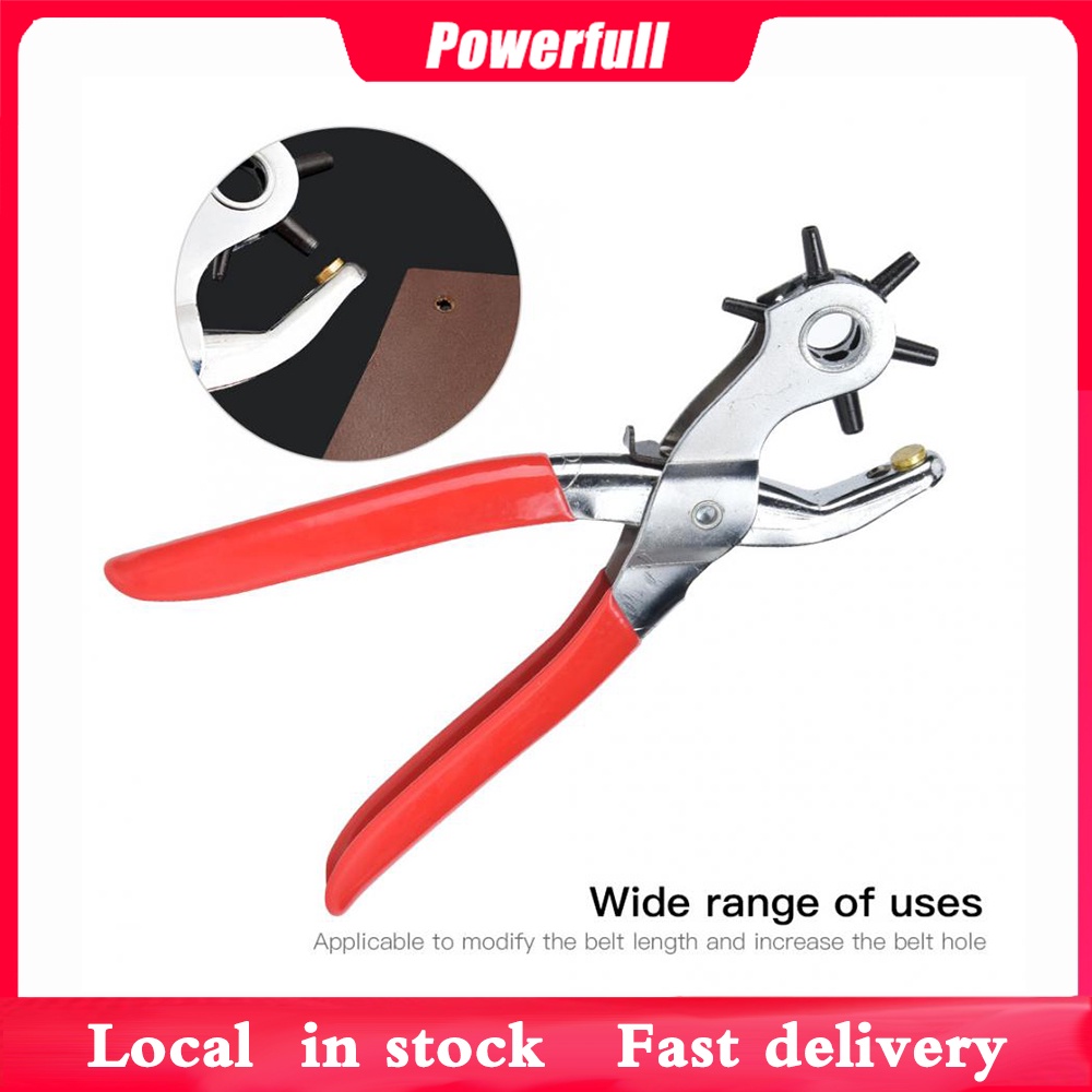 belt puncher Professional Belt Hole Puncher Tool Revolving Punch Plier Kit Leather Belt Hole Puncher