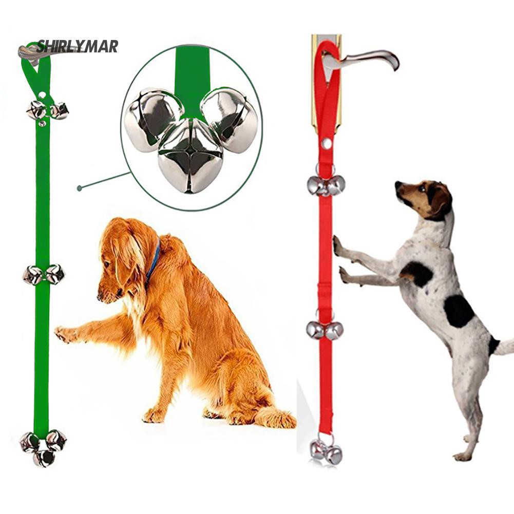 ஐsr Fashion Dog Puppy Door Handle Doorbell Rope Alarm Bells Pet