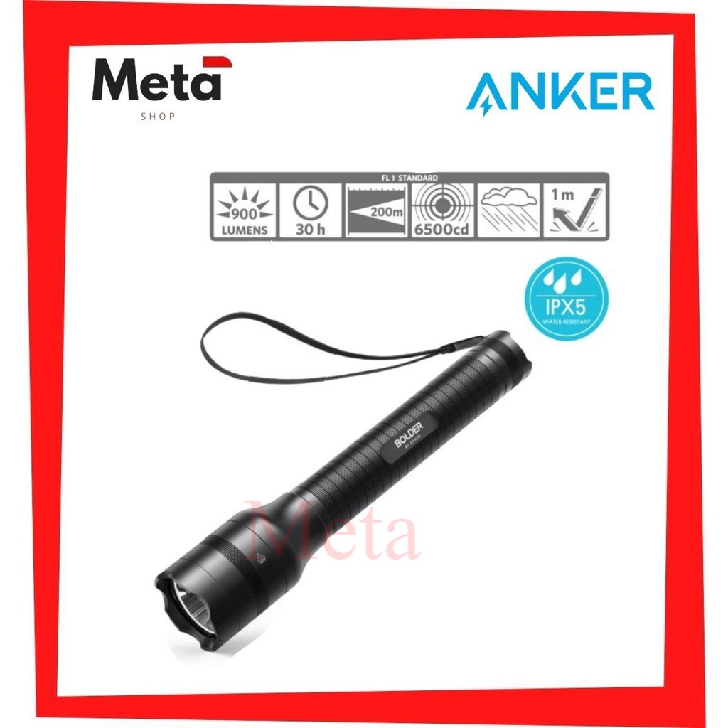Anker T1425 Bolder LC90 2Cell Rechargeable Flashlight, IPX5 Water