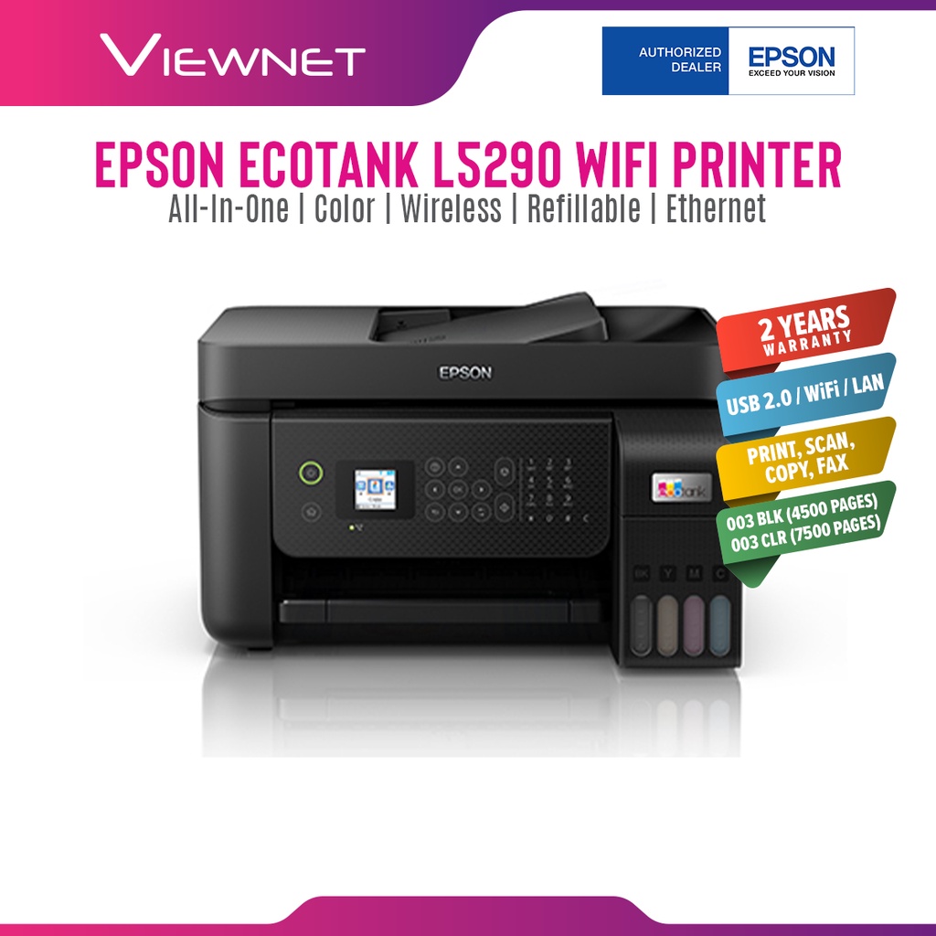 Epson L5290 Replacement Of L5190 Wi Fi All In One Ink Tank Printer With Adf Print Copy Scan 8632