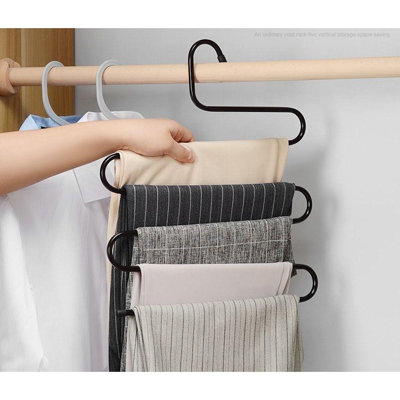 Pants Rack Storage Pants Hanger Trousers Shelf (Ready Stock) / S Pants ...