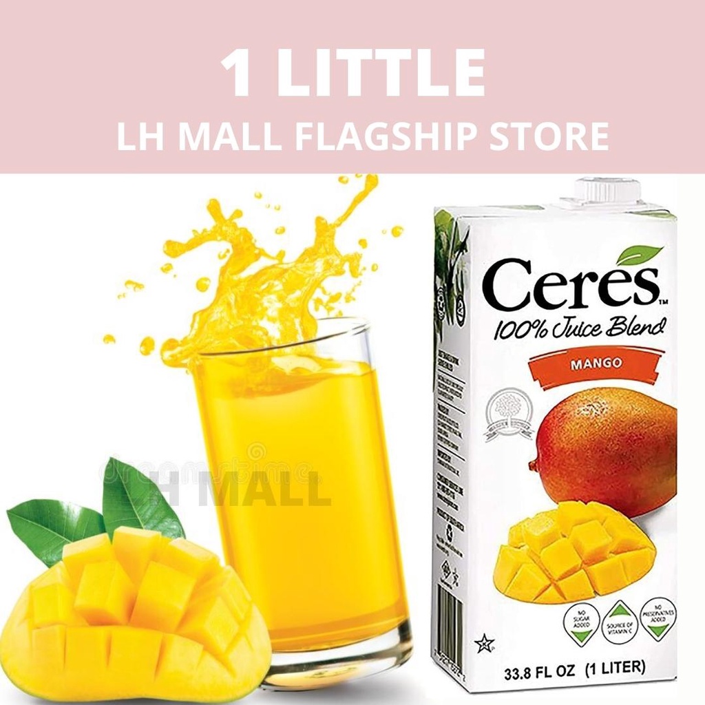** NON SUGAR ADDED *  Mango Juices - SINGAPORE Ceres fruits juice 1 LITTLE (IMPORT) 新加玻进口无糖果汁