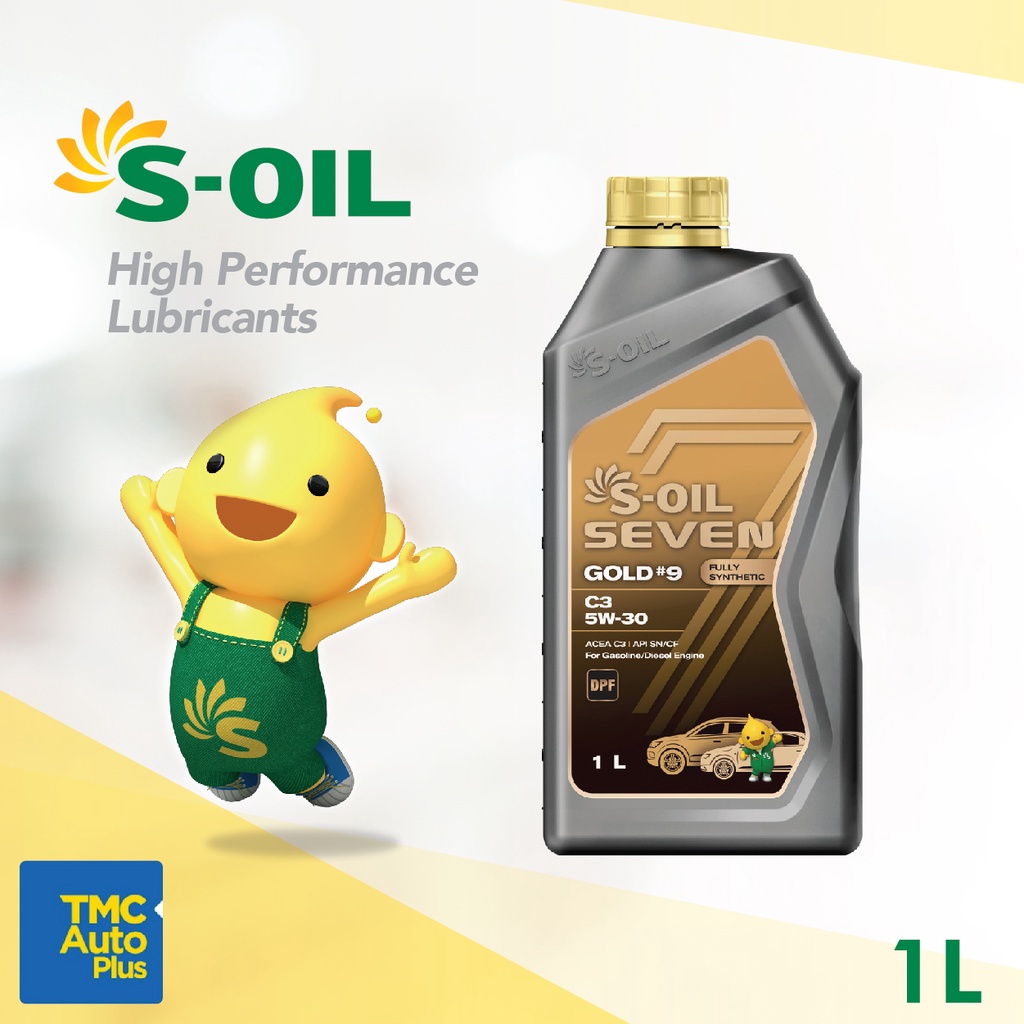 S-OIL 7 GOLD #9 C3 5W30 FULLY SYNTHETIC ENGINE OIL 1 LITER | Shopee .