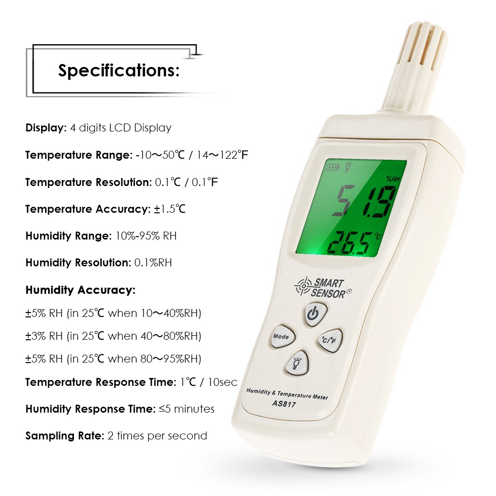 portable temperature and humidity meter
