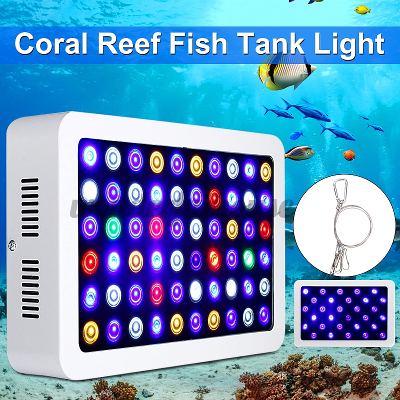 180W Dimmable LED Full Spectrum Grow Fish Tank Reef Coral Aquarium Light Lamp 