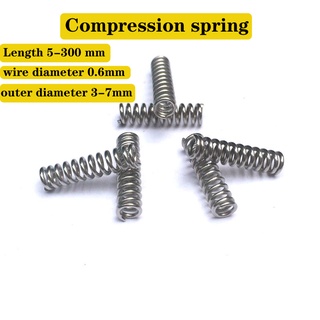 5pcs 0.7mm 304 Stainless Steel Compression Pressure Small Springs Various Size 