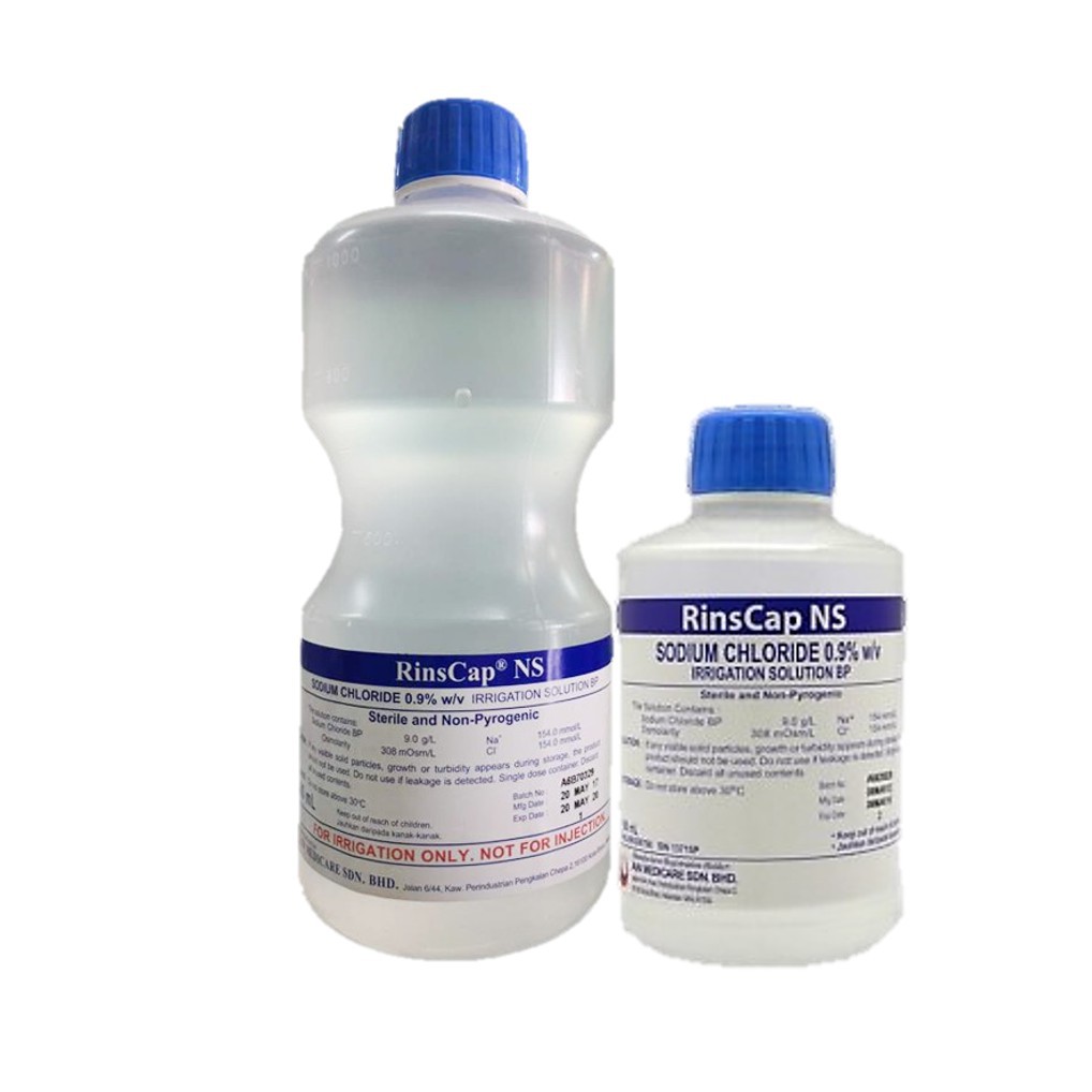 RinsCap Normal Saline Sodium Chloride Irrigation Solution (500ml/1000ml