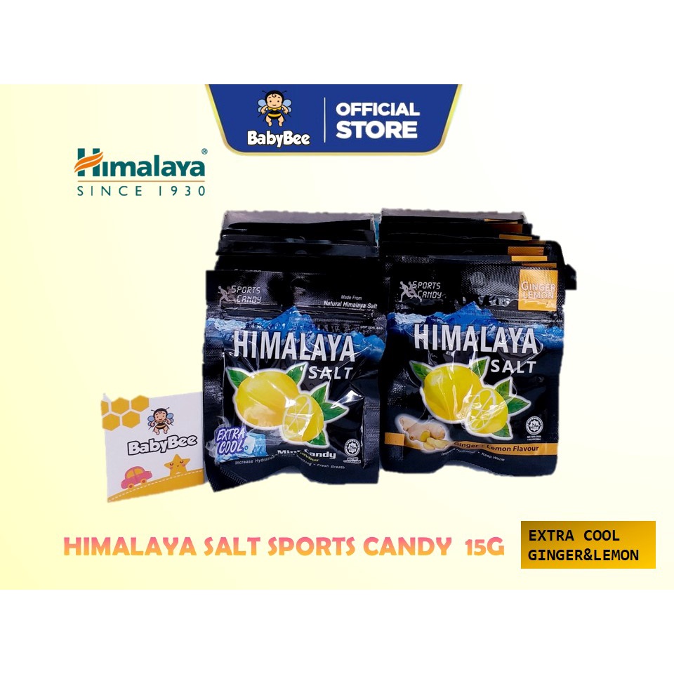 Himalaya Salt Sports Candy 15g EXTRA COOL LEMON / GINGER&LEMON Shopee