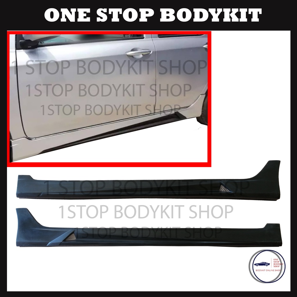 PERODUA AXIA SIDE SKIRT (68)POLYURETHANE (PU) SKIRT LIP BODYKIT ...