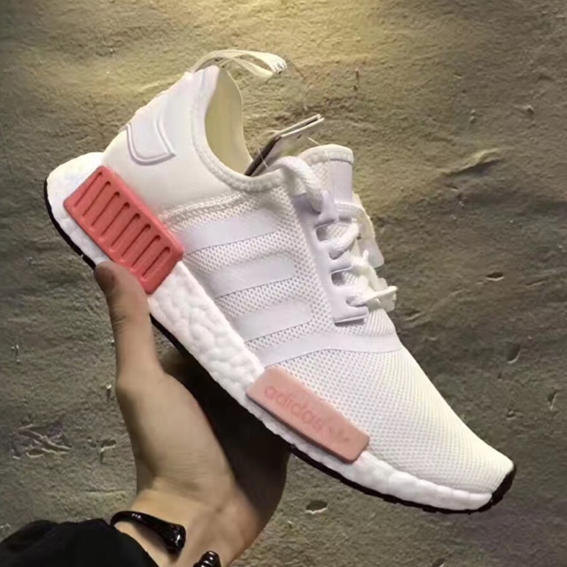 Massakre vogn offentliggøre Adidas Originals NMD R1 Ice Icy White Rose Pink BOOST Limited Edition  sneakers | Shopee Malaysia