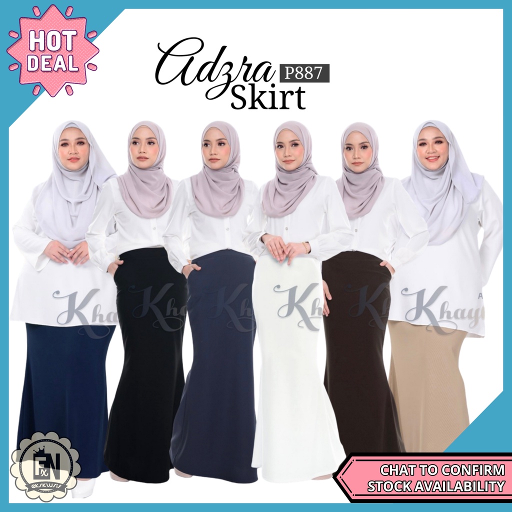 Skirt Muslimah Plussize Adzra 889 Ayanna S-6XL Plus Size Kain Getah ...