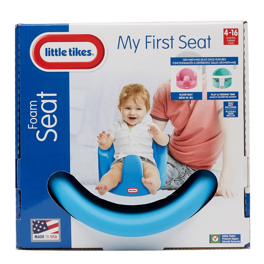 little tikes my first seat baby infant foam floor seat with play & feeding tray