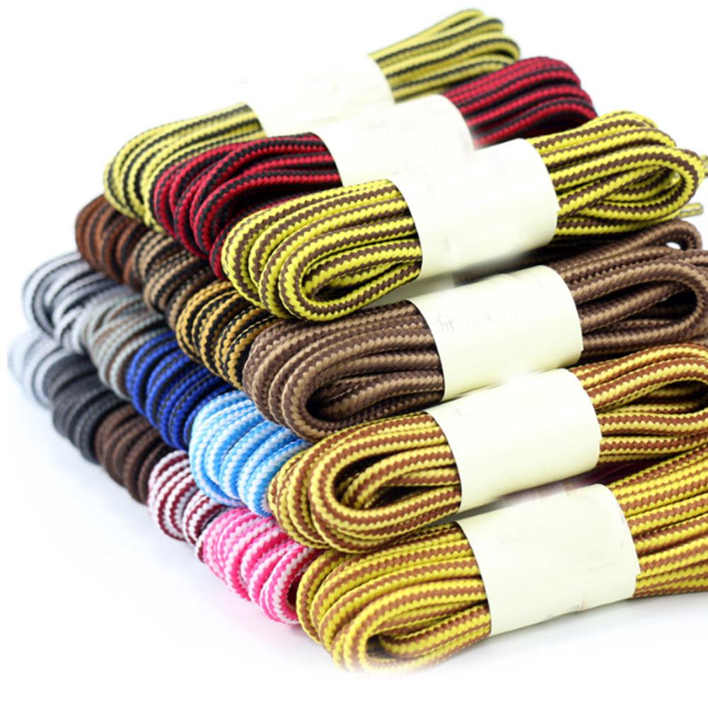Double Color Striped Round Shoelaces DIY for Boots Sport Casual Shoes Shoe Lace