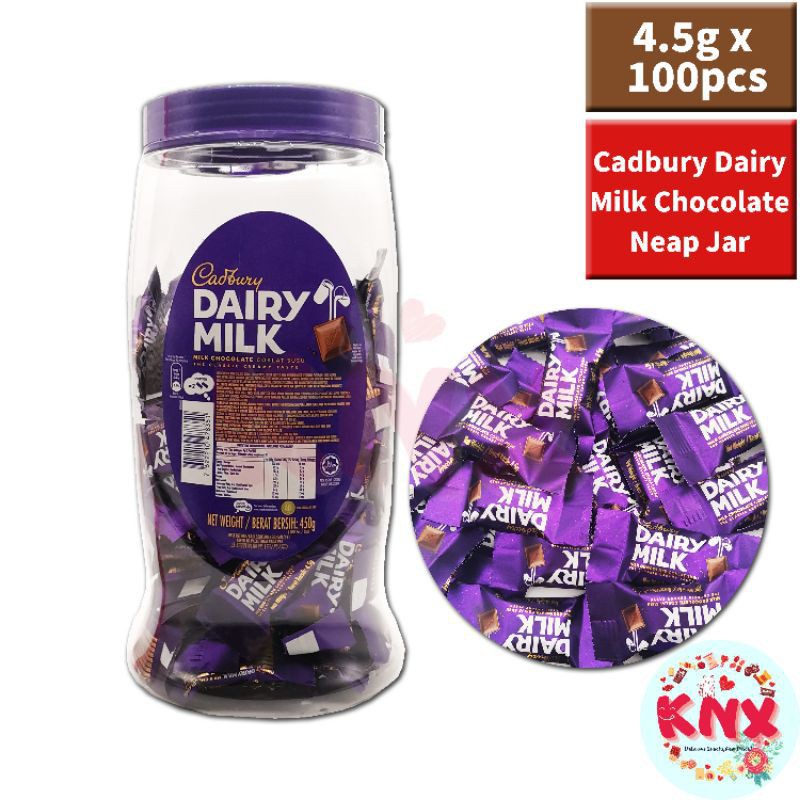 Ready Stock Cadbury Dairy Milk Chocolate Neap Jar 100pcs Per One Jar