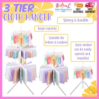 Ampaian Baju  Baby  3 Tier Baby  Cloth Hanger  Penyidai 