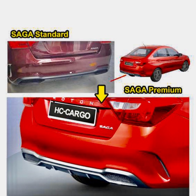 Proton saga vvt 2019 2020 2021 rear bumper lower diffuser ...