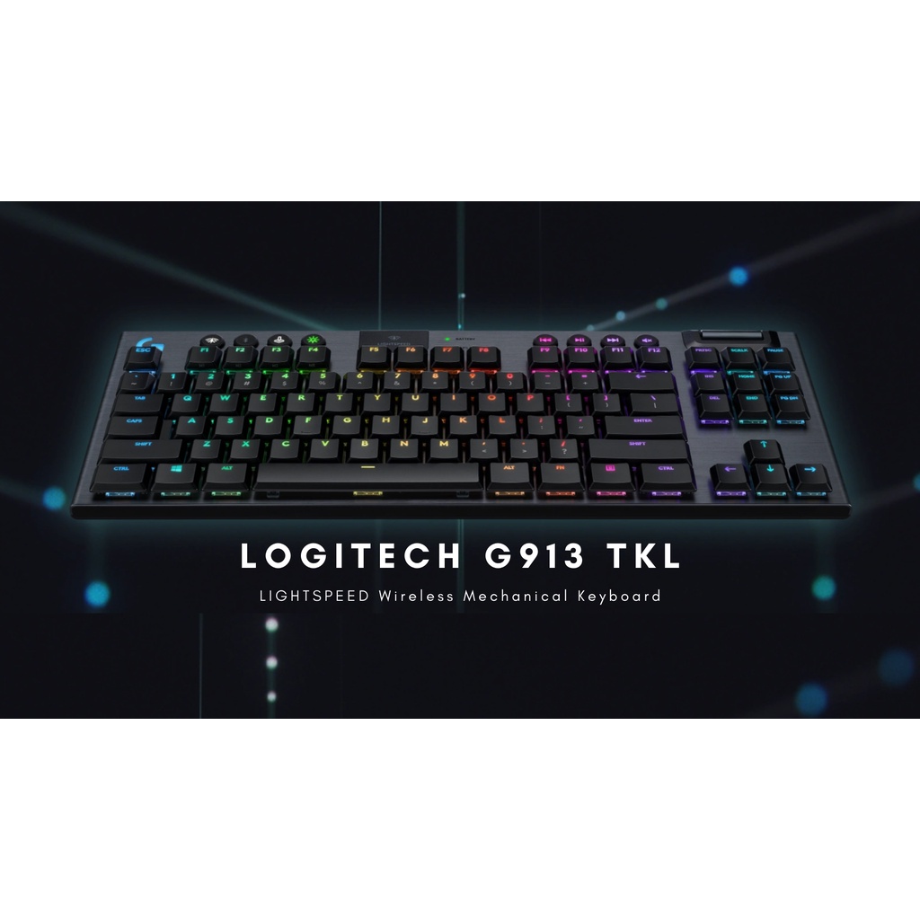 LOGITECH G913 LIGHTSYNC RGB WIRELESS MECHANICAL GAMING KEYBOARD ...