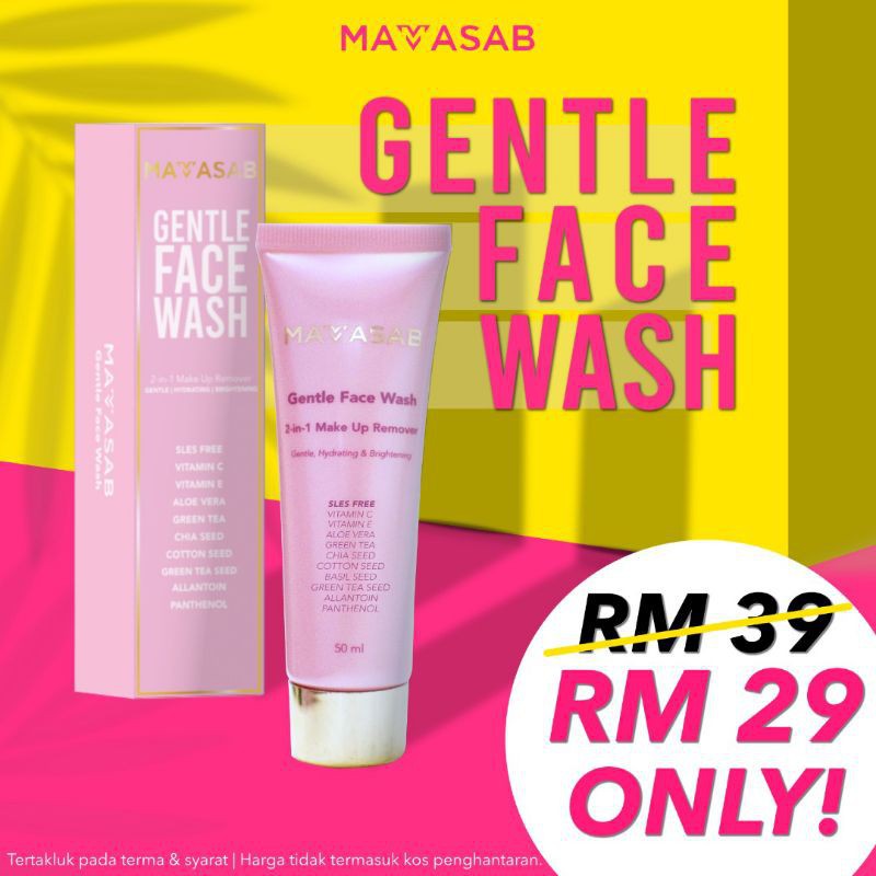 FACIAL WASH 2 IN 1 MAMASAB (FACIAL WASH & MAKE UP REMOVER) Shopee