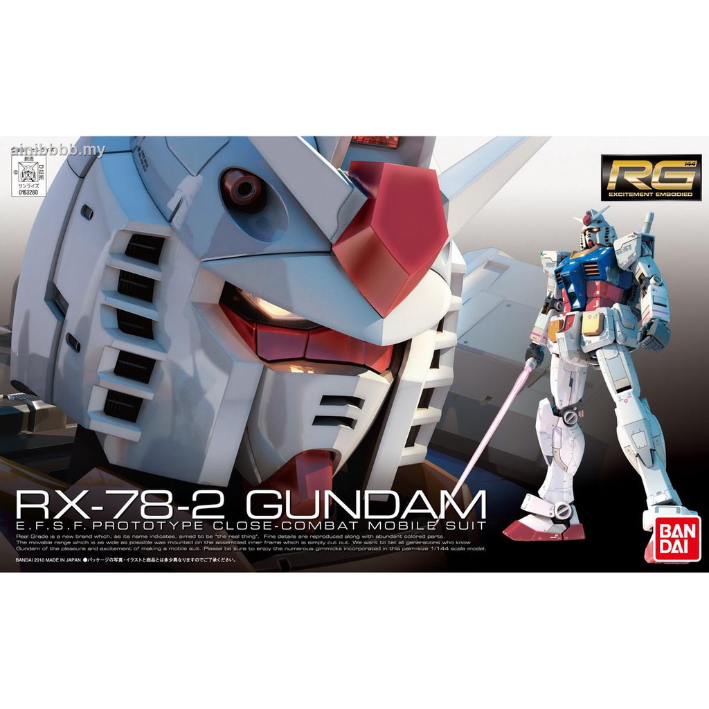 Spot Ten Thousand 1 144 Generation Of Genuine Rg 01 Rx 78 2 Gundam Top Players Tuples High Precision Version Shopee Malaysia