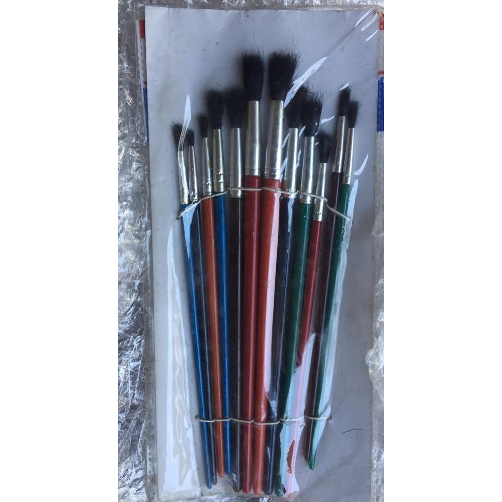 [Ready stock MURAH]Painting Colour / Color Brush (All Size) Berus Warna  12pcs/pack