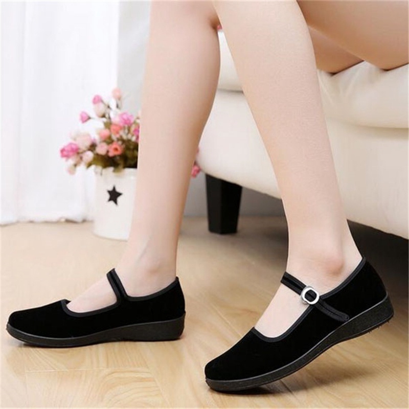 Running Comfort Women Shoes Black Old Beijing Cloth Round Toe Casual Shoe Plus Size 34~41 Fitness - Image 5