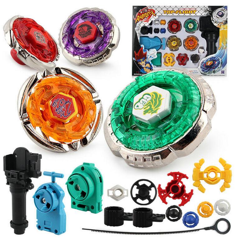 4d Beyblade Set Fusion Top Metal Masters Rapidity Fight Launcher Gyro 