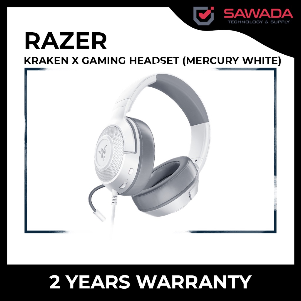 RAZER KRAKEN X GAMING HEADSET (MERCURY WHITE) Shopee Malaysia