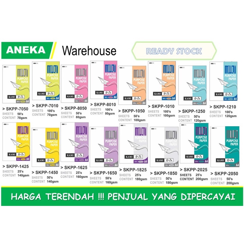 KAMI Multipurpose A4 Paper 70gsm / 80gsm / 100gsm / 120gsm / 140gsm / 160gsm / 180gsm / 200gsm`**READY STOCK**'