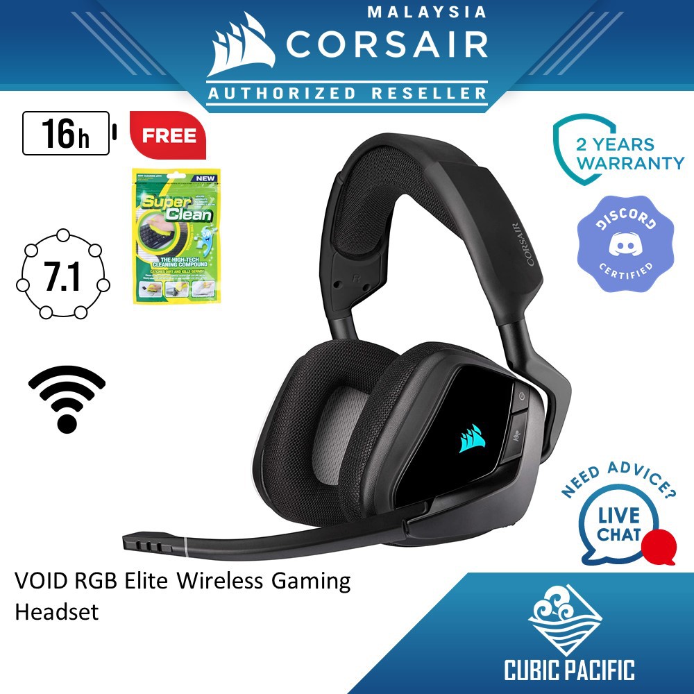 CORSAIR VOID RGB ELITE USB Wired / Wireless Premium Gaming Headset with