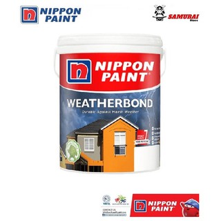 5L NIPPON Paint Weatherbond White Putih Exterior Outdoor 