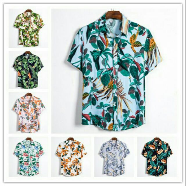 Baju Lelaki Kemeja Bunga Pantai Printed Viral Shopee Baju Lelaki Kemeja Bunga Pantai Printed Viral Shopee