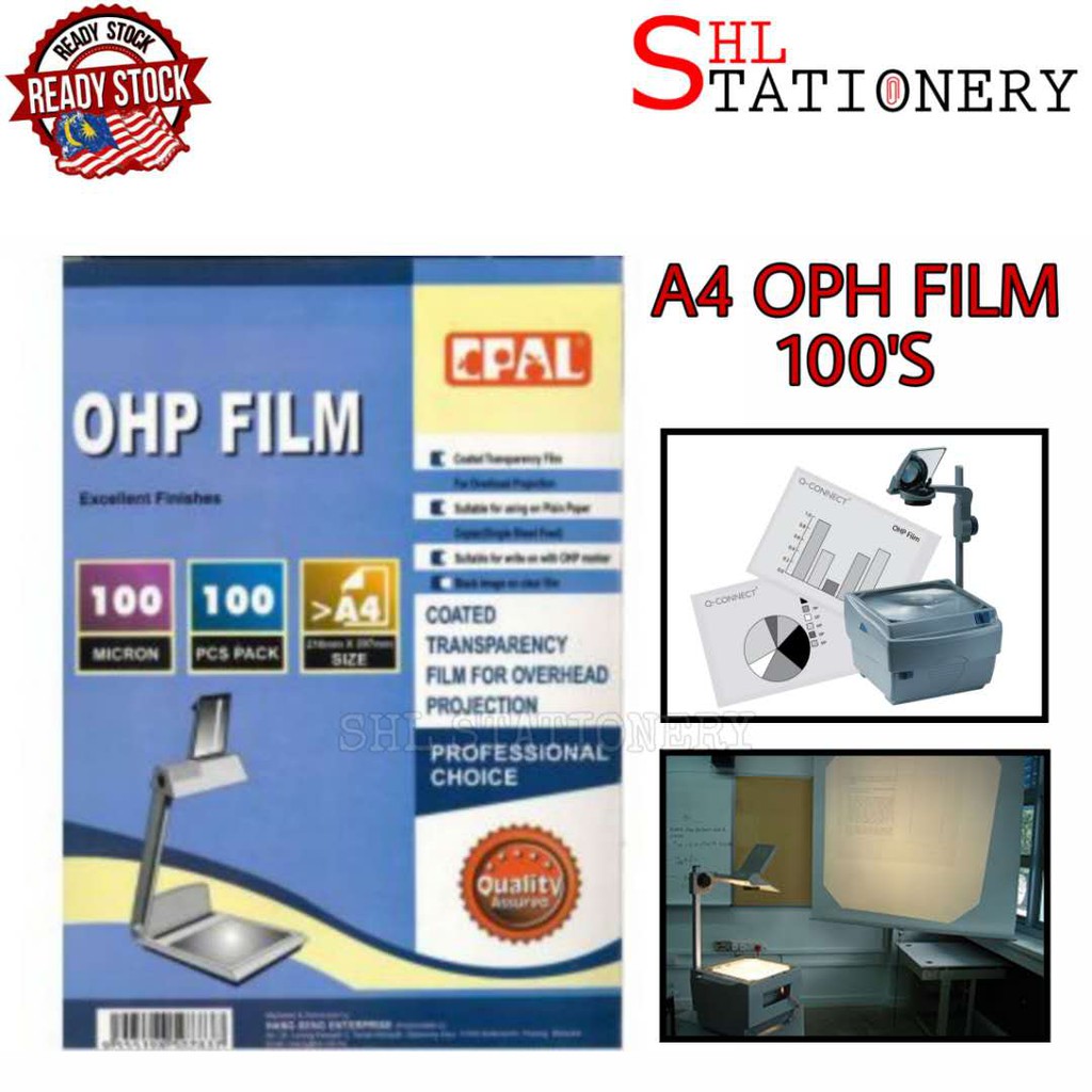 A4 Size Transparen OHP Film 210 x 297mm 100Micron 100's Film Projector