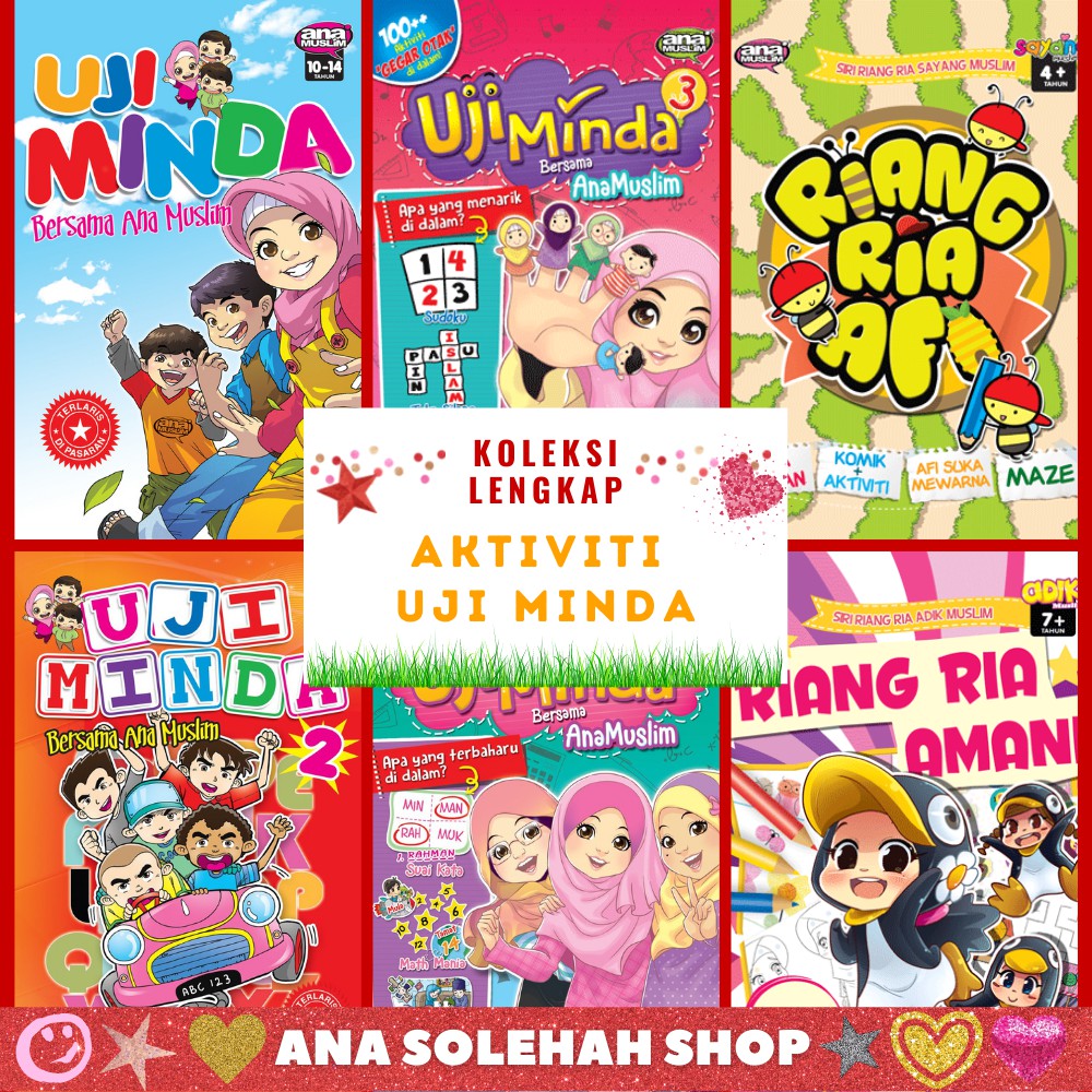 Buy Koleksi Lengkap Buku Aktiviti Uji Minda Ana Muslim Puzzle Uji Iq Teka Silang Kata Cari Benda Tersembunyi Cekap Cari Seetracker Malaysia