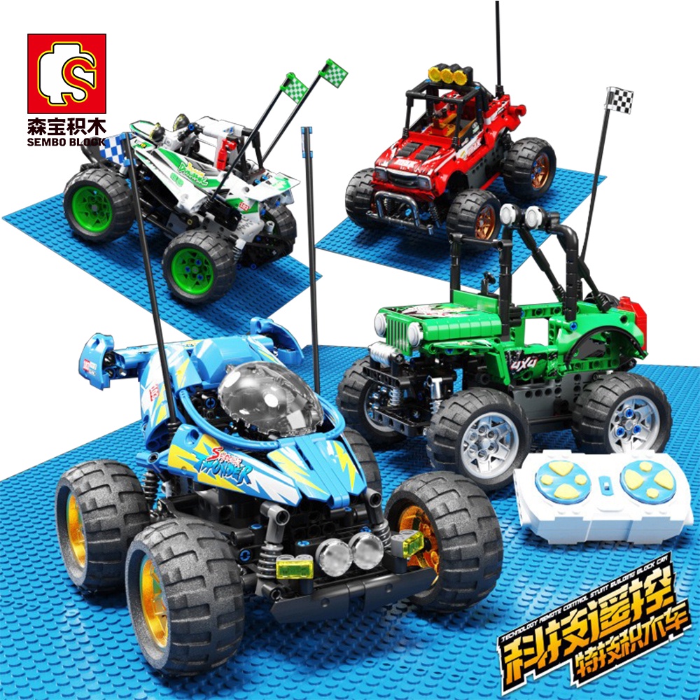 Sembo Block Remote Control X Car Vehicle In Function Building