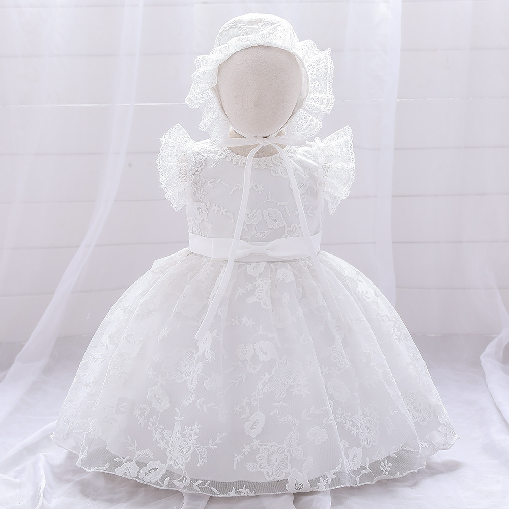 newborn white christening dress