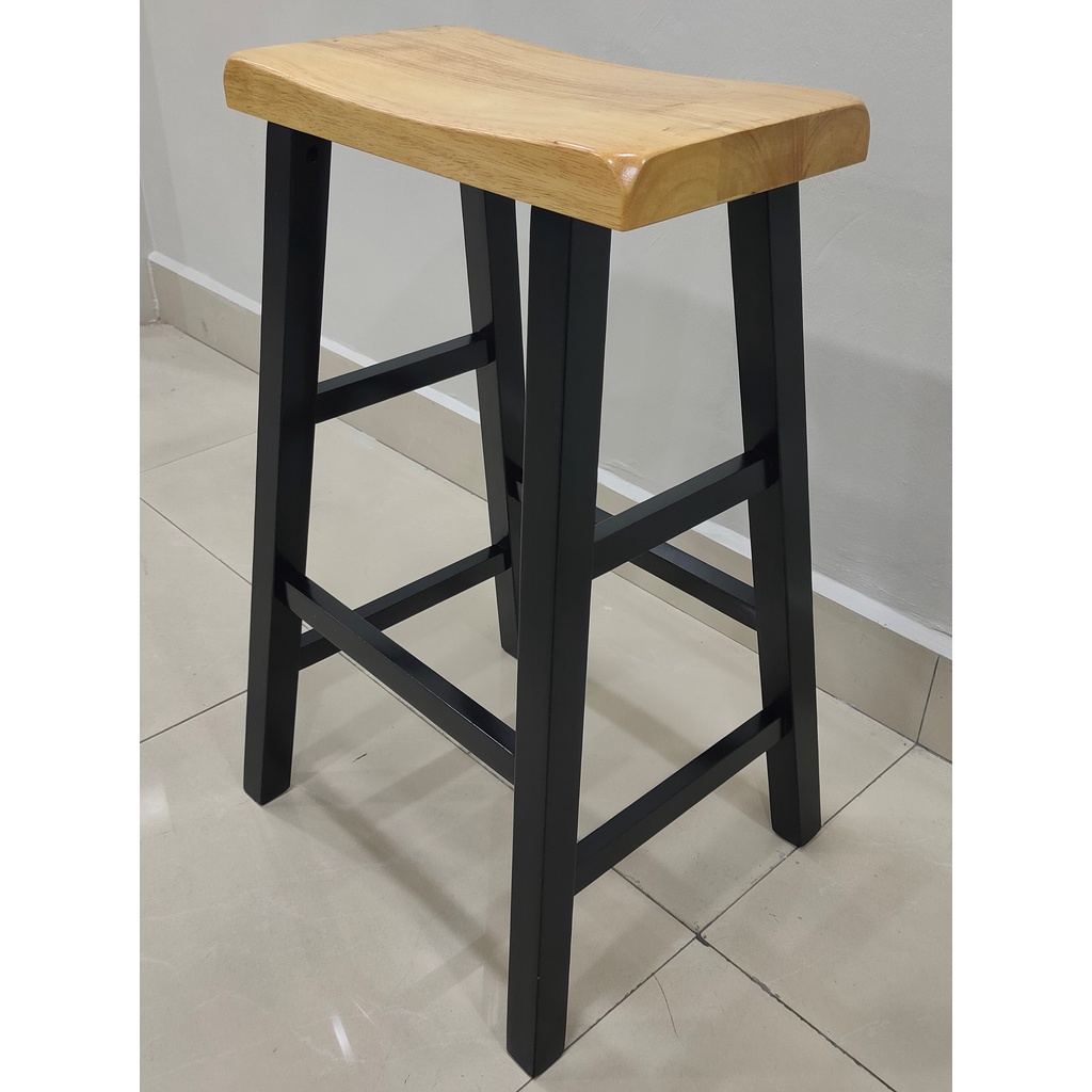 LCL 29" 75CM HEIGHT Saddle Bar Counter Stool ChairNATURAL BLACK1pc Shopee Malaysia