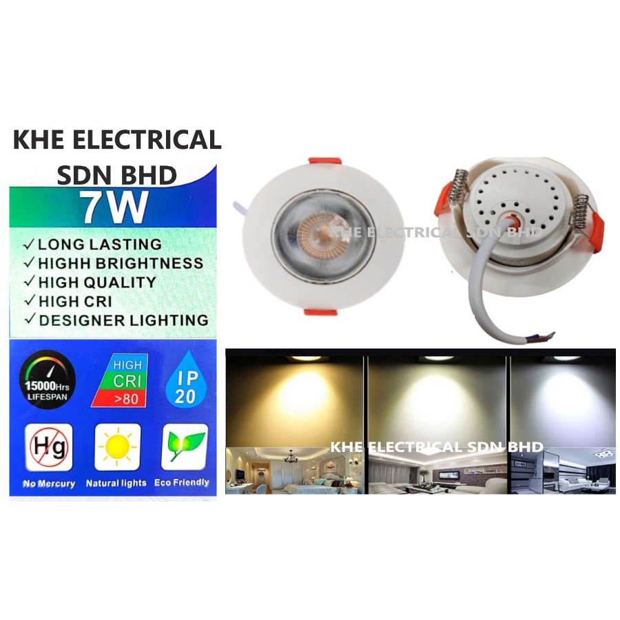 7W DOB LED EYEBALL CABINET LIGHT [ 3000K/4000K/6500K] | Shopee Malaysia