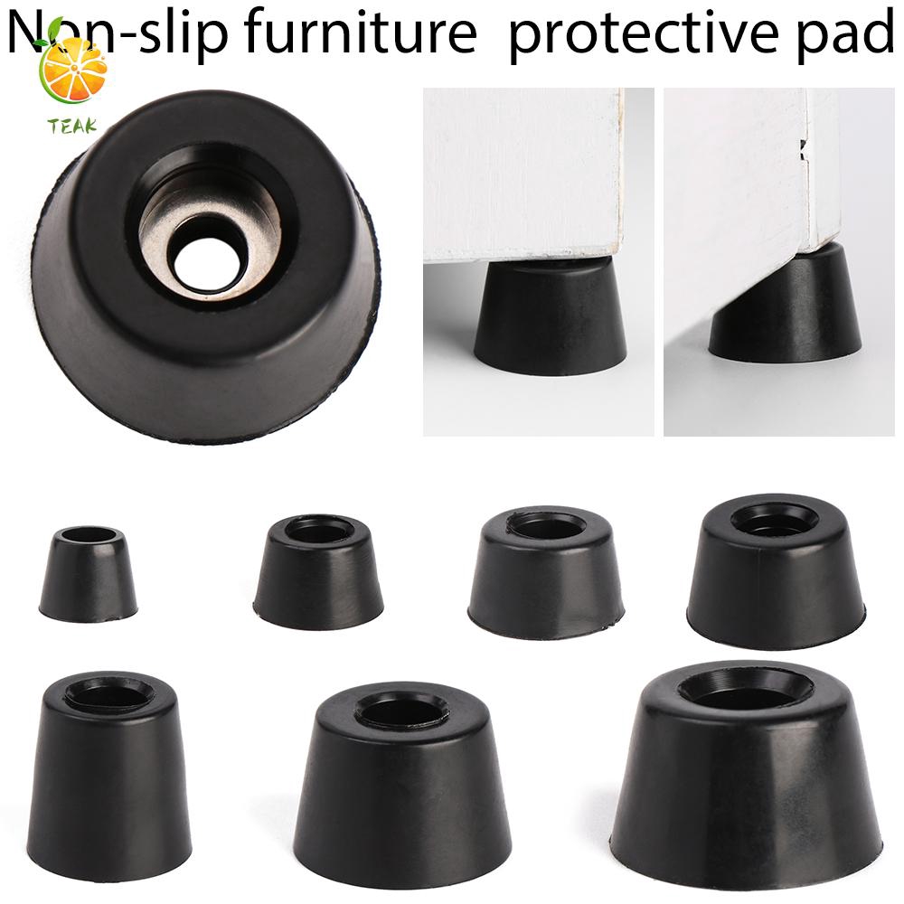 TEAK 10 pcs Furniture Cabinet Parts Floor Protective Cushion Anti-Slip Shock Protection Rubber Foot Mat