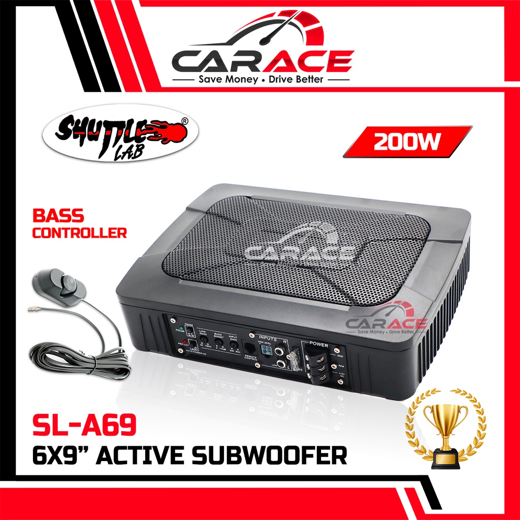 SHUTTLE LAB SLA69 6x9 Inch Active Subwoofer 6x9 Underseat Subwoofer