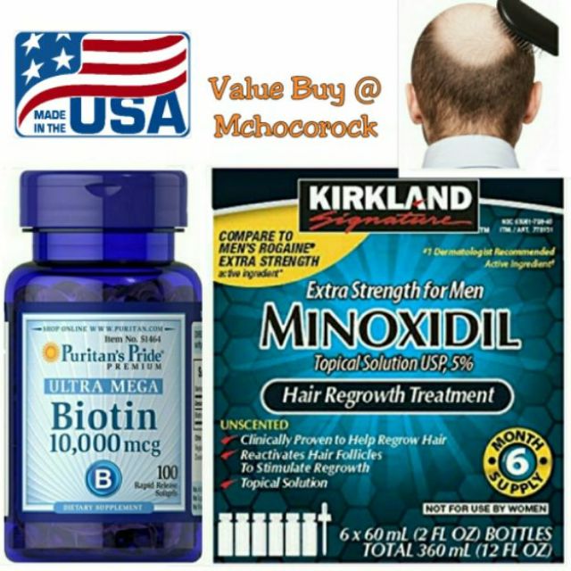 Hair Regrowth Biotin Minoxidil Shopee Malaysia