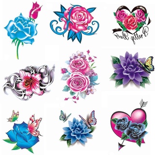 mope00.my1.182020 new tattoo paste women's waterproof, lasting, realistic, sexy Rose Butterfly small fresh social other shore flower2020新款纹身贴女防水持久逼真性感玫瑰花朵蝴蝶小清新社会彼岸花