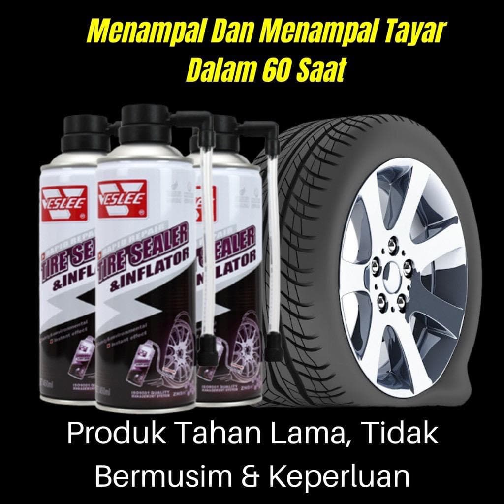 Buy Ready Stock Trusted Seller Veslee Tyre Sealant For Motorcycle Car Bicycle Anti Kempis Bocor Di Tengah Malam Seetracker Malaysia