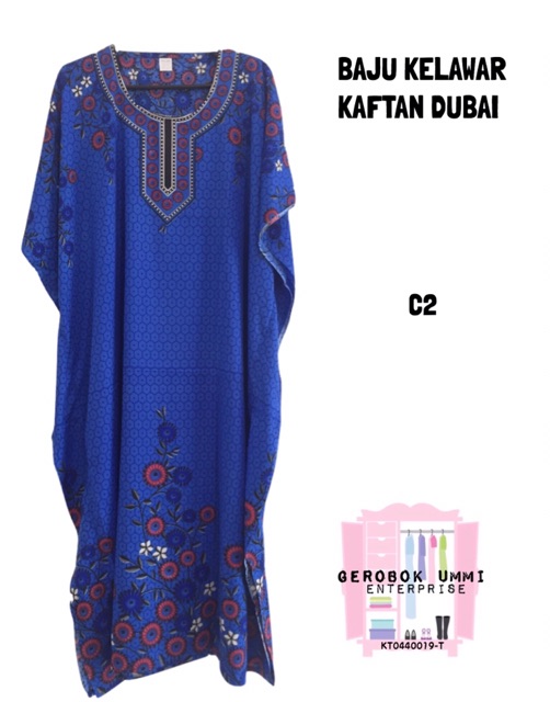 LLTALET Kaftan Pola Baju  Kelawar  Moden 