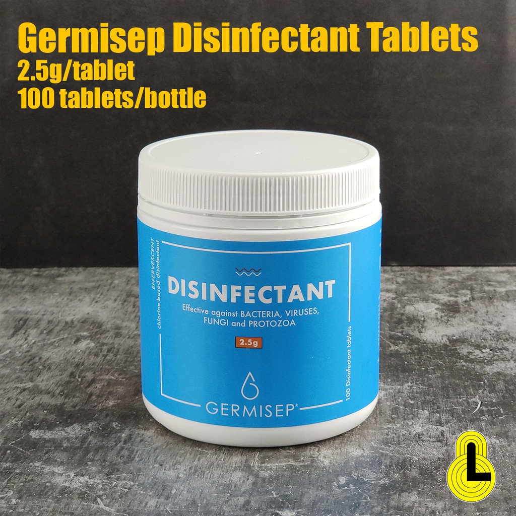 Germisep Effervescent Disinfectant Cleaning Tablets 2.5g (100 tablets