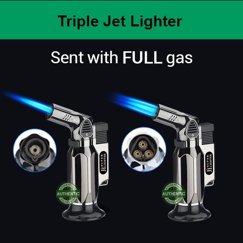 High-quality Jet Lighter w/ Torch Flame (Refillable / Flame Lock)