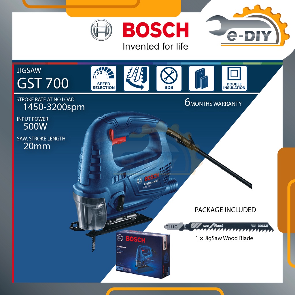 Bosch Jigsaw GST700 Bosch Jigsaw Blade Wood Saw Machine Electric Jig Saw Potong Kayu Gergaji