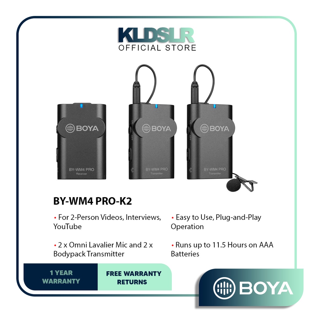 BOYA BY-WM4 / WM4 / Pro-K1 K2 K3 K4 K5 K6 Digital Wireless Microphone ...