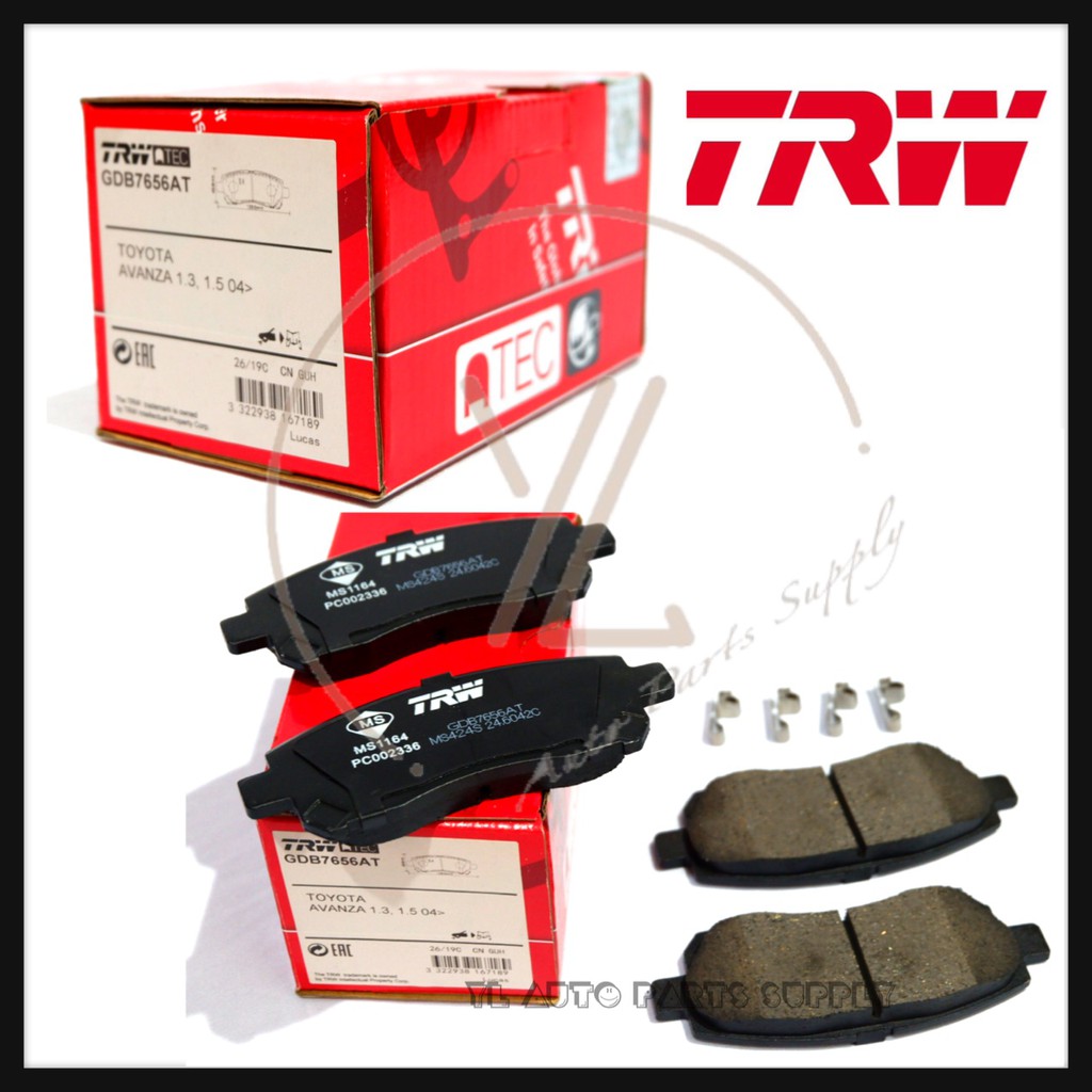 TOYOTA AVANZA / RUSH / SUZUKI APV TRW FRONT DISC BRAKE PAD ( GDB7656